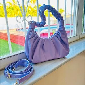 Lavender Ruched Handle Bag